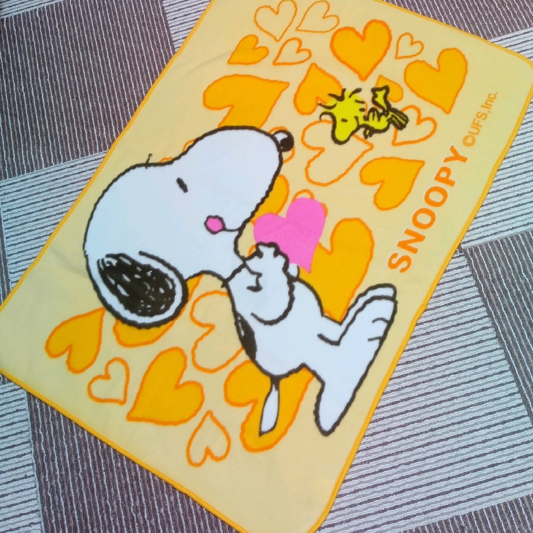 SNOOPY(スヌーピー)のSNOOPY　スヌーピー　ひざ掛け　ミニ毛布 エンタメ/ホビーのおもちゃ/ぬいぐるみ(キャラクターグッズ)の商品写真