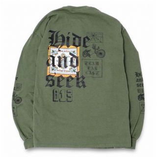 ハイドアンドシーク(HIDE AND SEEK)のHIDE AND SEEK ハイドアンドシーク Tシャツ オリーブ L 馬場一馬(Tシャツ/カットソー(七分/長袖))