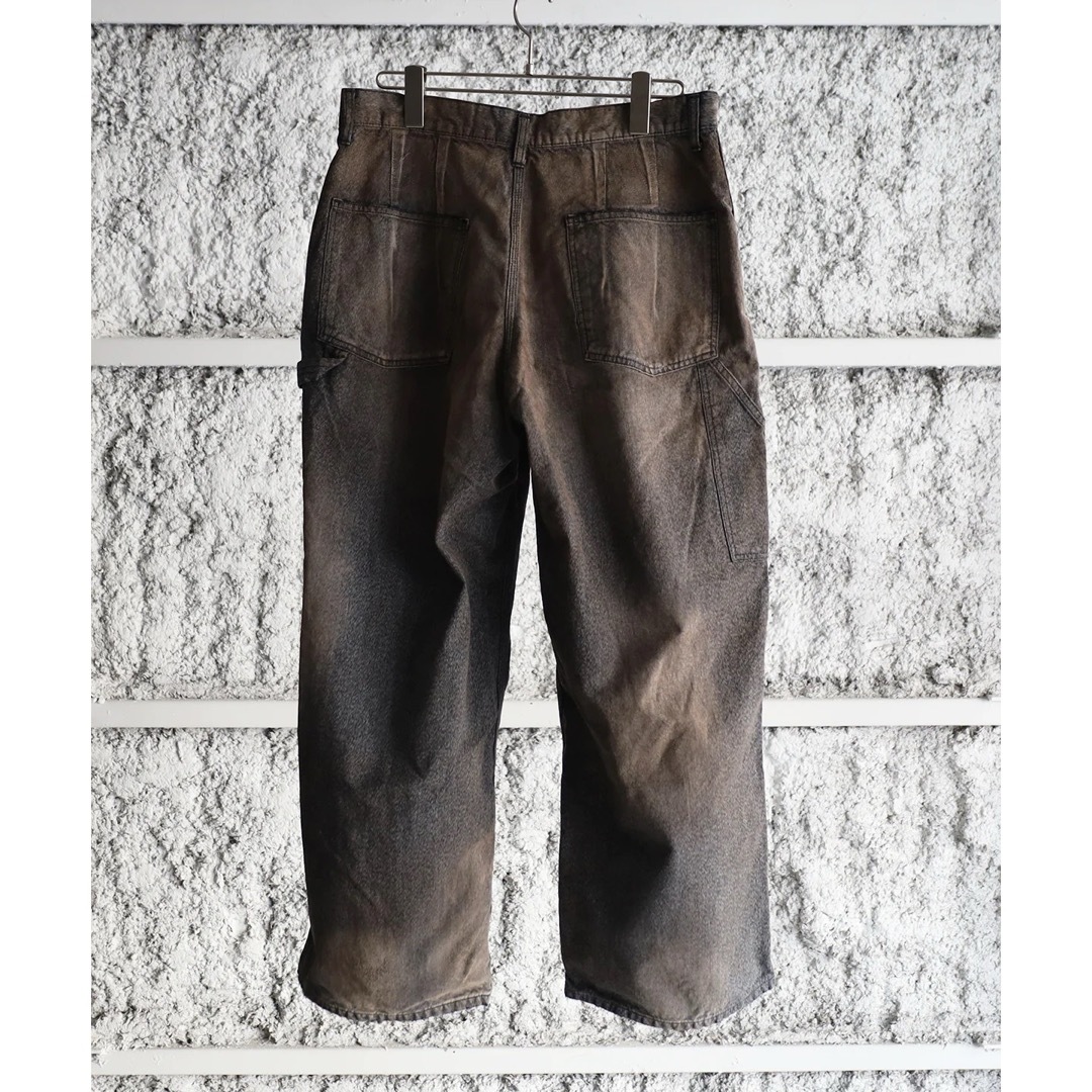 23AW Ancellm BLACK HEATHER PAINTER PANTSパンツ