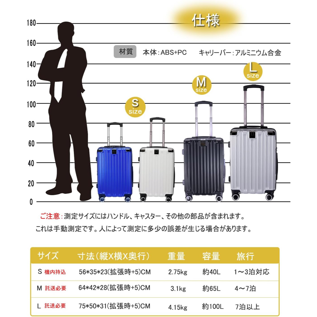 限定1品❤️大特価❤️キャリーケース 拡張機能付 超軽量 耐衝撃　Sサイズ