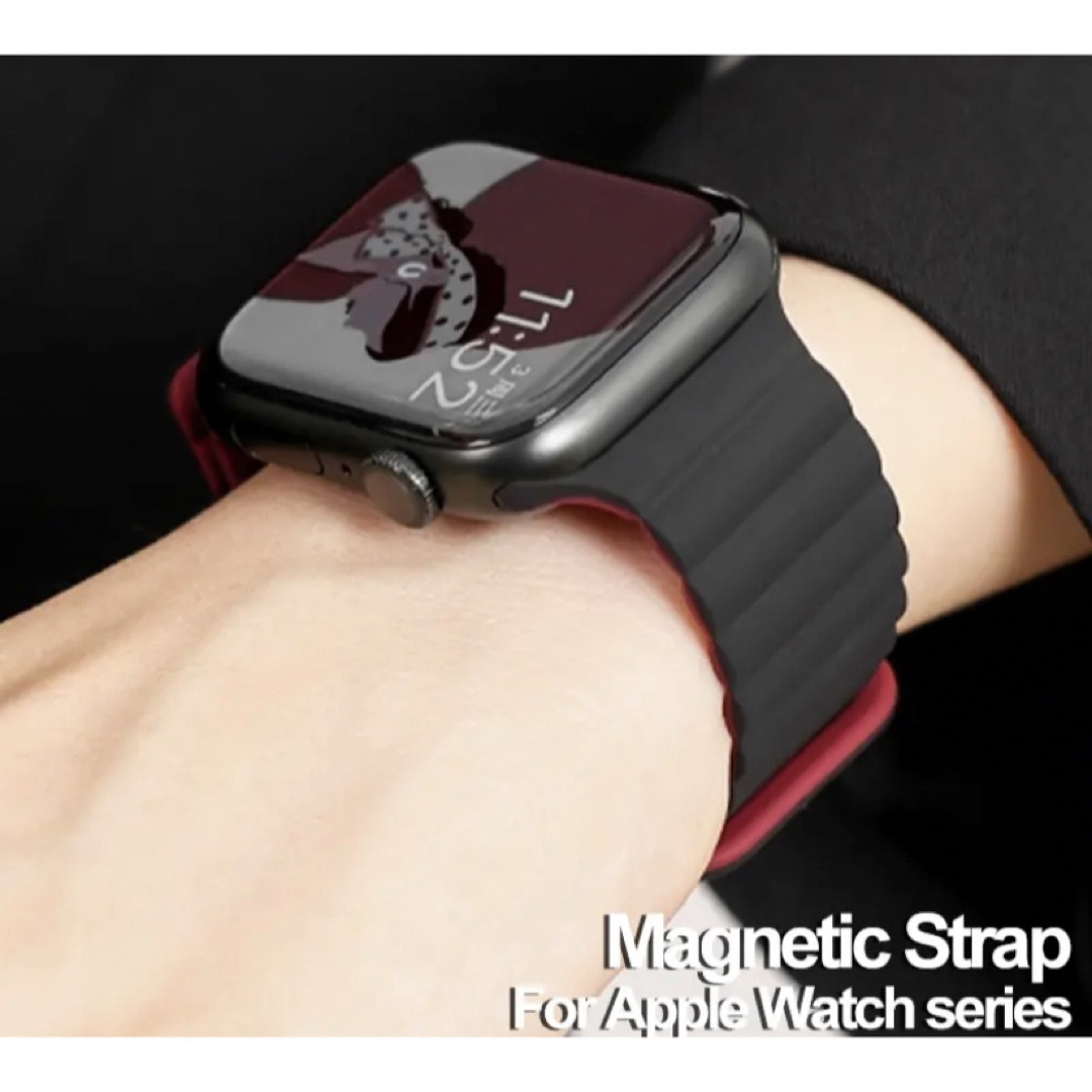 Apple Watch(アップルウォッチ)のマグネット ♦︎ applewatch バンド シリコン アップルウォッチ  メンズの時計(ラバーベルト)の商品写真