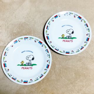 スヌーピー(SNOOPY)のスヌーピー皿2枚セット 食洗機・電子レンジok(食器)