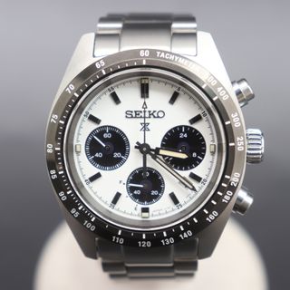 セイコー(SEIKO)のITU1AQ9X4CCQ 美品 セイコー プロスペックス スピードタイマー V192-0AF0 ソーラー シルバー SS(腕時計(アナログ))