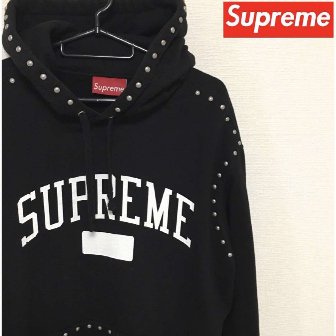 Supreme   木村拓哉さん着用 supreme スタッズ パーカー Ｍ プル