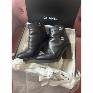 CHANEL - 希少 超美品 シャネル マトラッセ ココ ロングブーツ 37 23.5