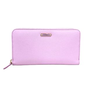 フェンディ（FENDI）ズッカ柄 長財布 コンチネンタルウォレット ピンク×ブラウン 8M0298 PVC 箱あり KB-7632