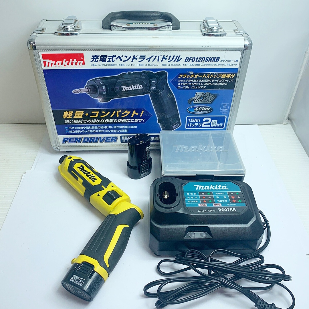 Makita(マキタ)の♭♭MAKITA マキタ 充電式ペンインパクトドライバドリル DF012D イエロー 充電器・充電池2個・ケース付 インテリア/住まい/日用品のインテリア/住まい/日用品 その他(その他)の商品写真