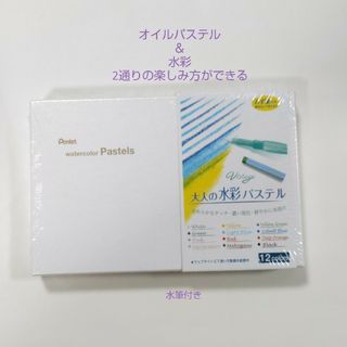 ペンテル(ぺんてる)の1540→1200円　ぺんてる　ヴィスタージュ　大人の水彩パステル　12色(クレヨン/パステル)