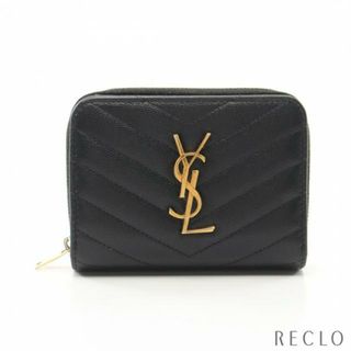 YSL　サンローラン　レザー　コンパクト財布　Wホック　三つ折り財布　赤系　美品