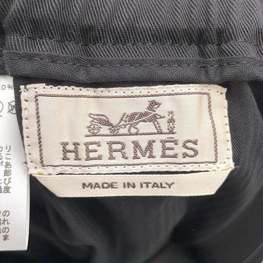 Hermes(エルメス)のエルメス パンツ プリーツ キャロットパンツ コットン メンズサイズ38 HERMES ボトムス 黒 メンズのパンツ(その他)の商品写真