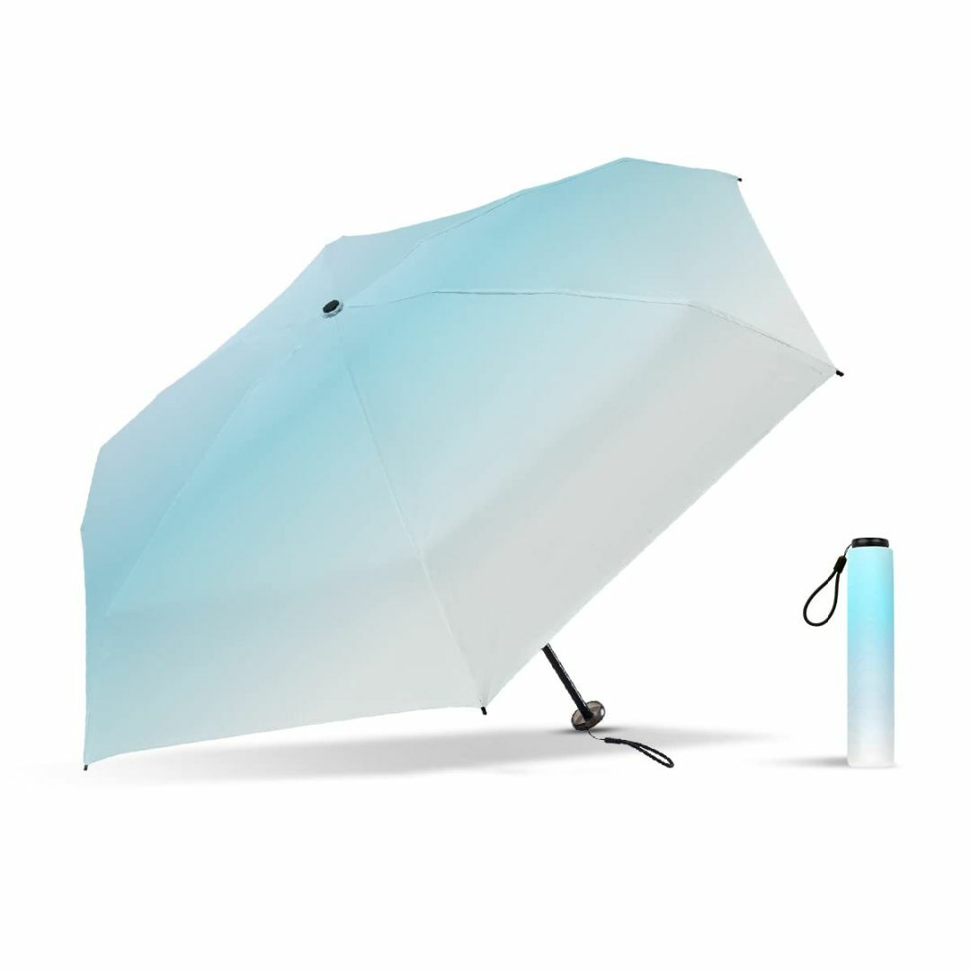 【色: ブルー】折りたたみ傘 軽量140g 365日持ち歩く常備傘 カーボン傘
