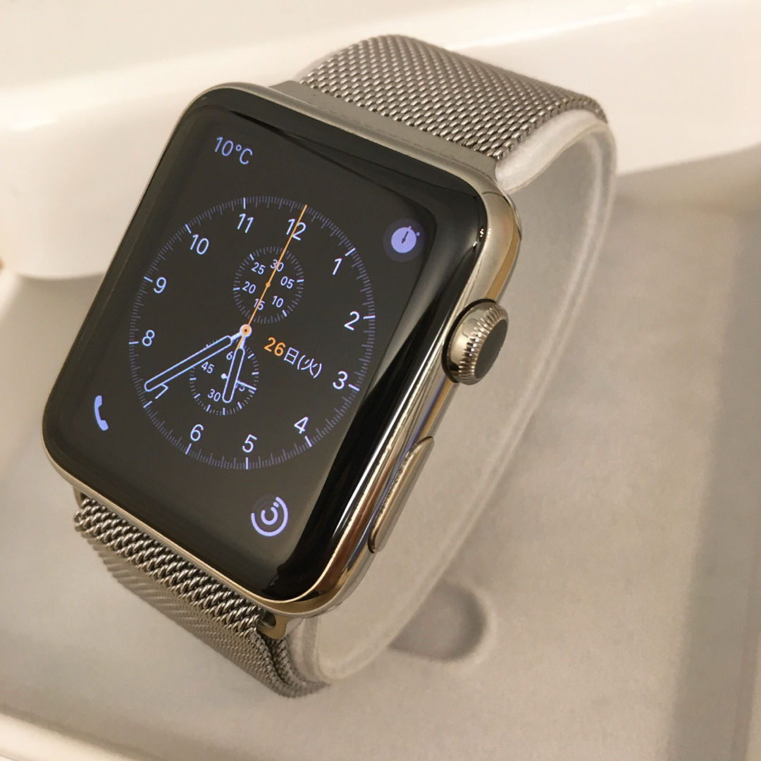スマートフォン/携帯電話Apple Watch 42mm / シルバーステンレス ,アップルウォッチ