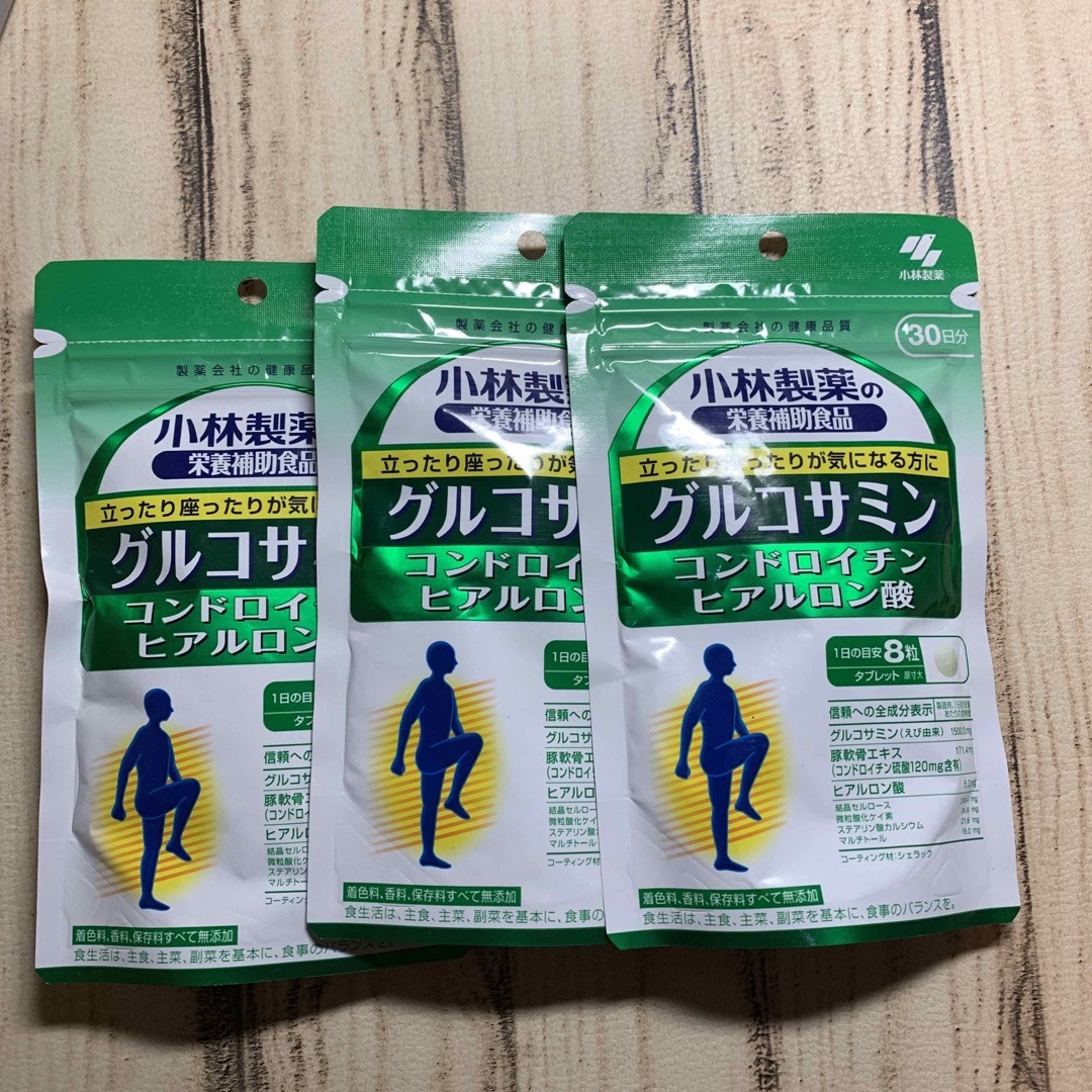 小林製薬 グルコサミン コンドロイチン ヒアルロン酸30日×3袋