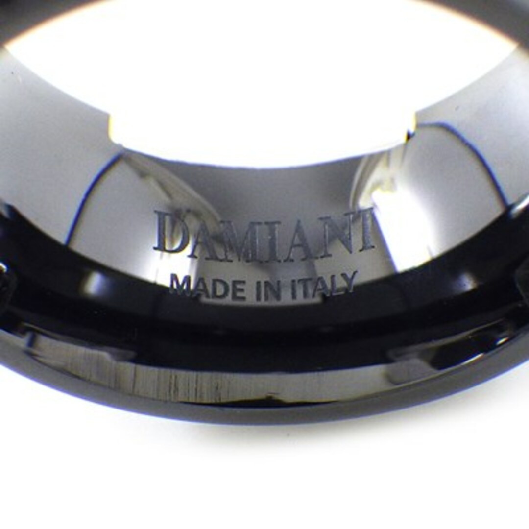 Damiani(ダミアーニ)のダミアーニ DAMIANI リング Dアイコン ディーアイコン 20082214 パヴェ ダイヤモンド 0.19ct K18WG ブラック セラミック 黒 8.5号 【中古】 レディースのアクセサリー(リング(指輪))の商品写真