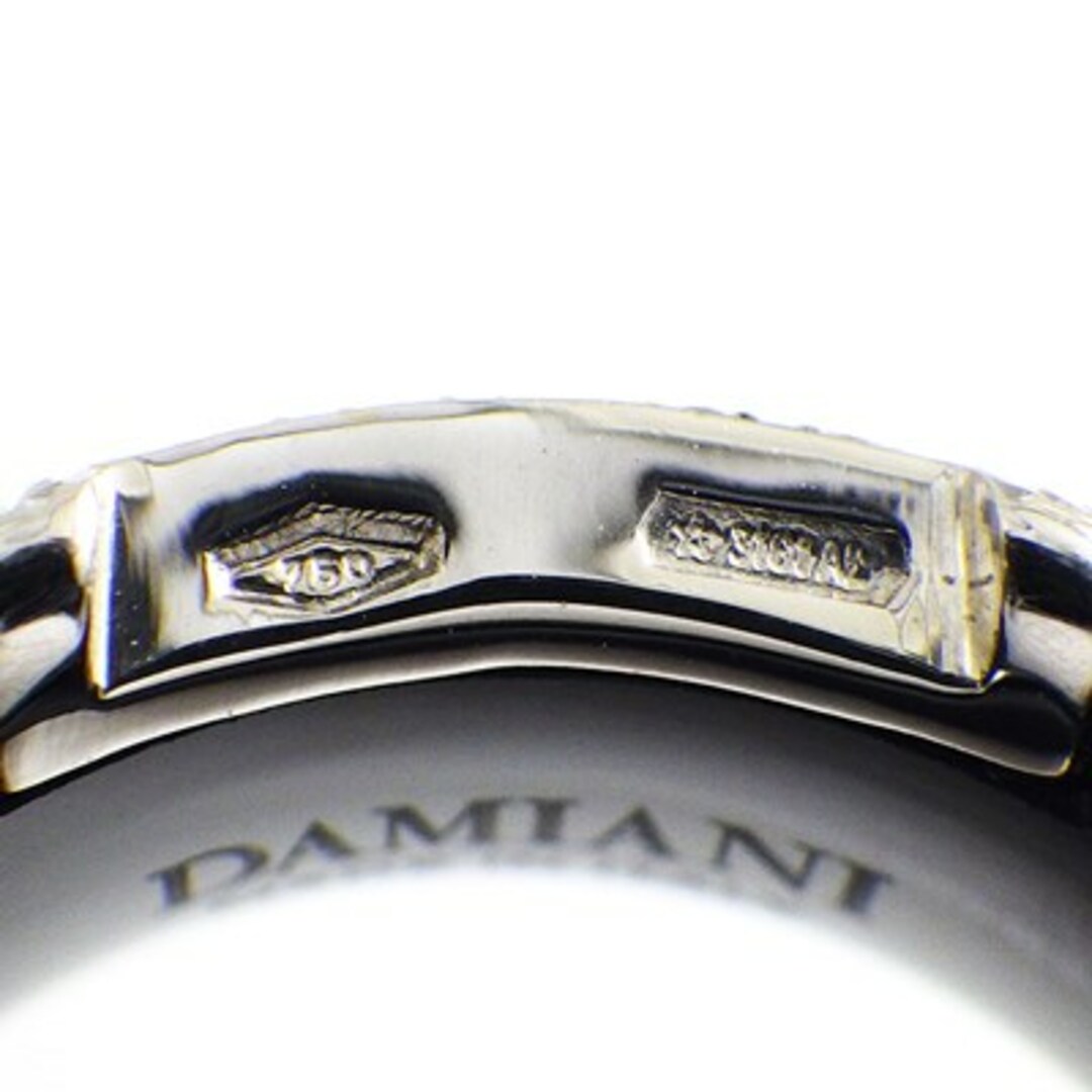 Damiani(ダミアーニ)のダミアーニ DAMIANI リング Dアイコン ディーアイコン 20082214 パヴェ ダイヤモンド 0.19ct K18WG ブラック セラミック 黒 8.5号 【中古】 レディースのアクセサリー(リング(指輪))の商品写真