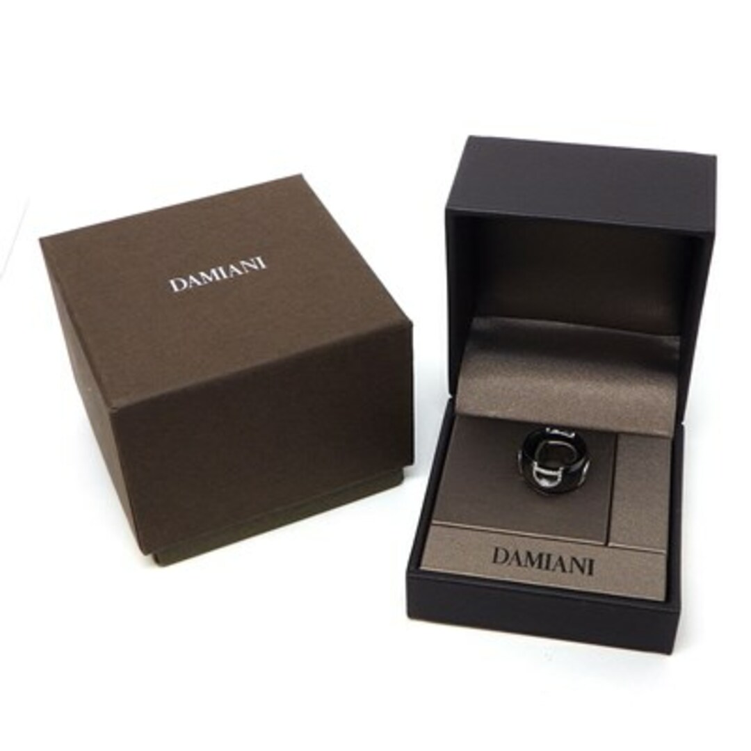 Damiani(ダミアーニ)のダミアーニ DAMIANI リング Dアイコン ディーアイコン 20082214 パヴェ ダイヤモンド 0.19ct K18WG ブラック セラミック 黒 8.5号 【中古】 レディースのアクセサリー(リング(指輪))の商品写真