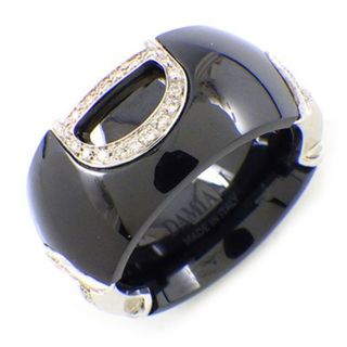 ダミアーニ(Damiani)のダミアーニ DAMIANI リング Dアイコン ディーアイコン 20082214 パヴェ ダイヤモンド 0.19ct K18WG ブラック セラミック 黒 8.5号 【中古】(リング(指輪))