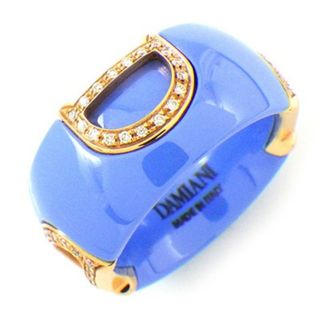 ダミアーニ(Damiani)のダミアーニ DAMIANI リング Dアイコン ディーアイコン ダイヤモンド K18PG パウダーブルー セラミック 9.5号 【中古】(リング(指輪))