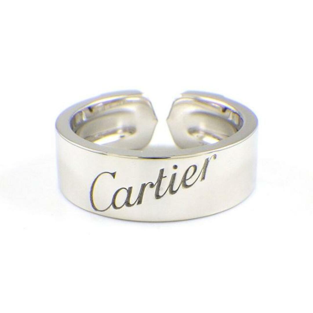 Cartier(カルティエ)のカルティエ Cartier リング C2 2C 2007年 クリスマス限定 エングレーブド ロゴ シグネチャー ダイヤモンド K18WG 8号 / #48 【中古】 レディースのアクセサリー(リング(指輪))の商品写真