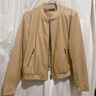 極美品❗️ZARA ブラウン系フェイクレザージャケット　サイズM シングル