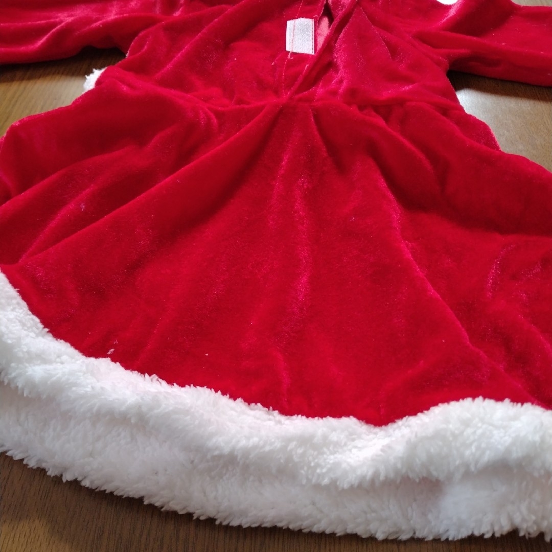 ベビー キッズ サンタ コスプレ 衣装 クリスマス ワンピース 女の子 90 キッズ/ベビー/マタニティのキッズ服女の子用(90cm~)(ワンピース)の商品写真
