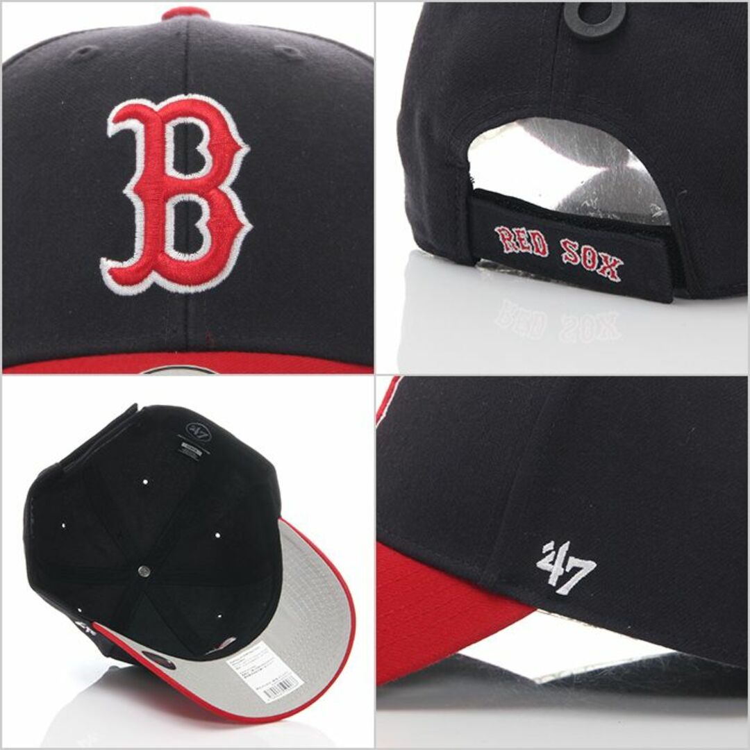 47 Brand(フォーティセブン)の【新品】47BLAND MVP キャップ B レッドソックス 帽子 紺×赤 メンズの帽子(キャップ)の商品写真