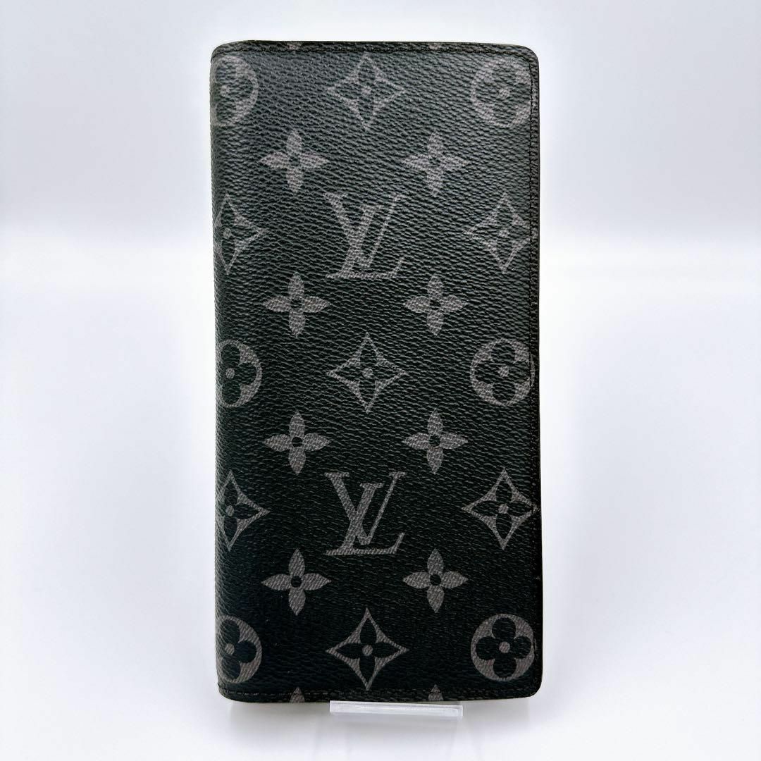 LOUIS VUITTON(ルイヴィトン)のルイヴィトン ポルトフォイユブラザ モノグラムエクリプスキャンバス 二つ折長財布 レディースのファッション小物(財布)の商品写真