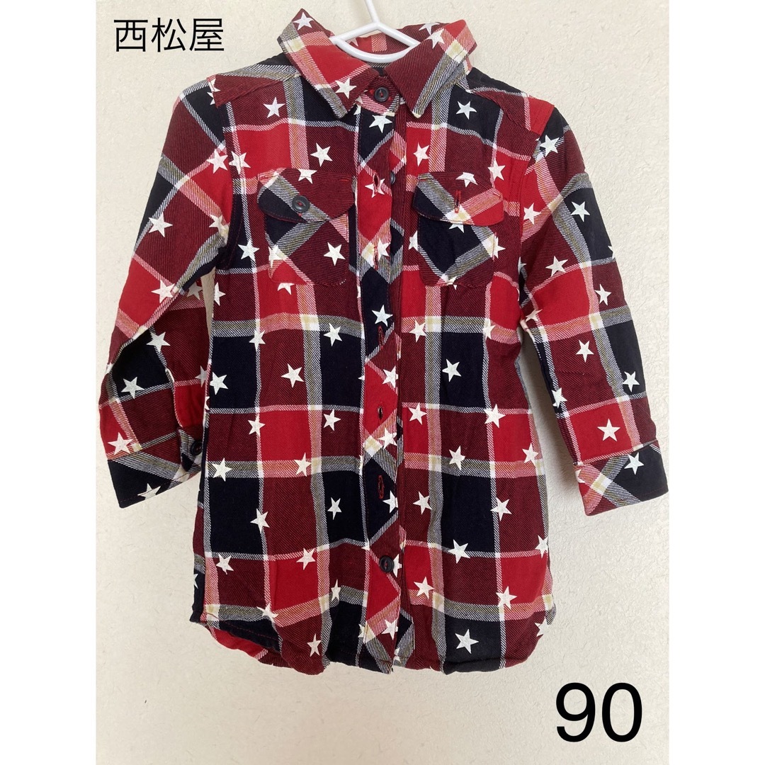 ベビー　キッズ　服　シャツ　９０ｃｍ キッズ/ベビー/マタニティのキッズ服男の子用(90cm~)(Tシャツ/カットソー)の商品写真