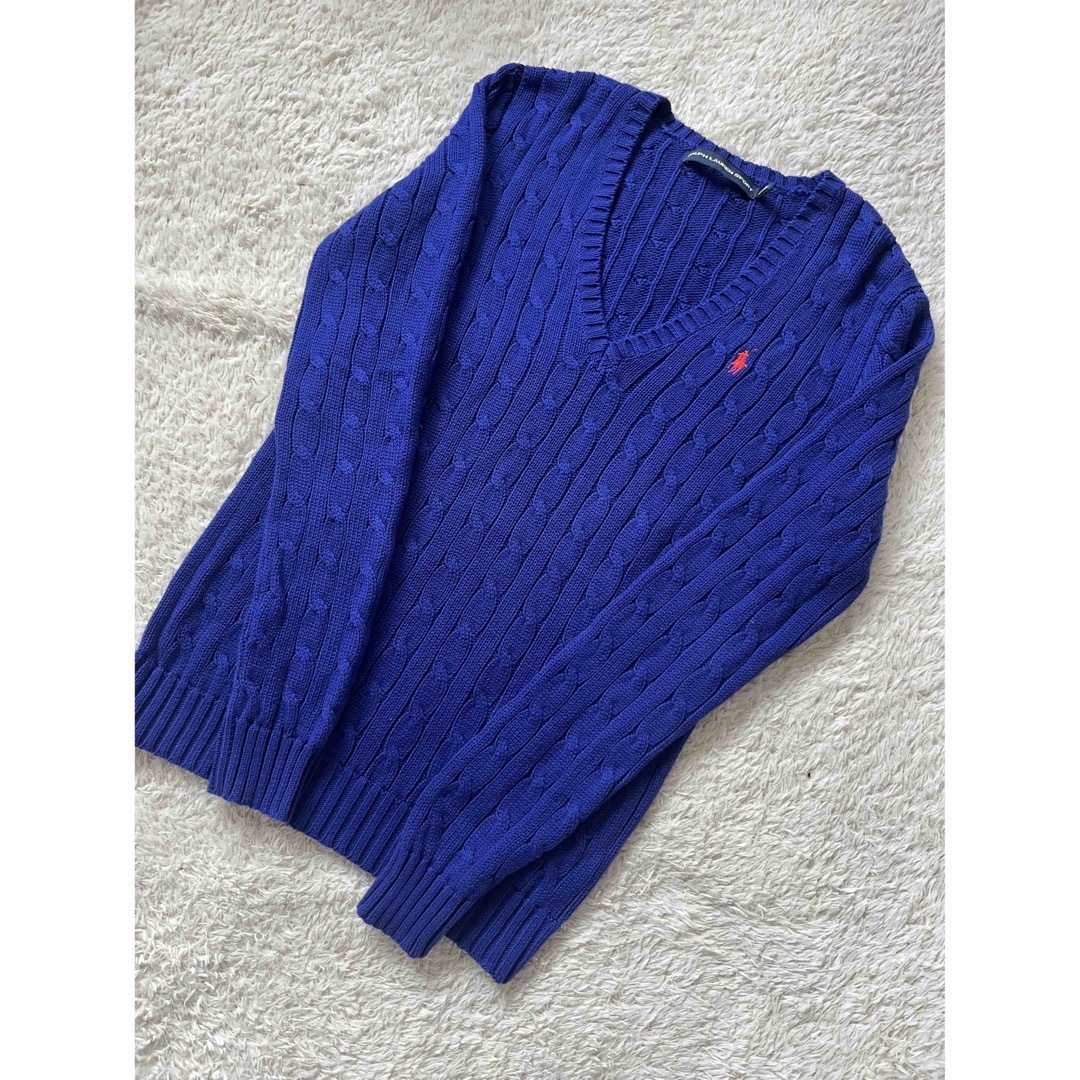 POLO RALPH LAUREN(ポロラルフローレン)の美品　ポロ　ラルフローレン　ニット　セーター　トップス　ケーブル　人気　完売 レディースのトップス(ニット/セーター)の商品写真