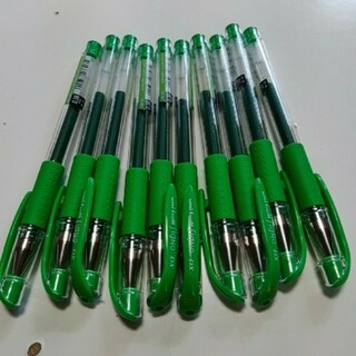 新品　10本　三菱鉛筆 ゲルボールペン ユ 　極細0.38 ライムグリーン(カラーペン/コピック)