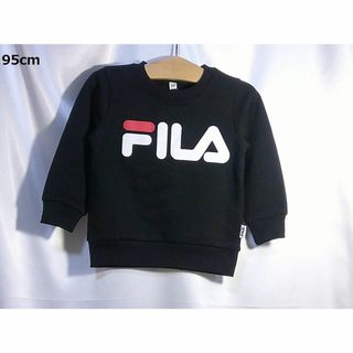 フィラ(FILA)の＜№2402＞(95cm)★FILA(フィラ)★裏起毛トレーナー・黒(Tシャツ/カットソー)