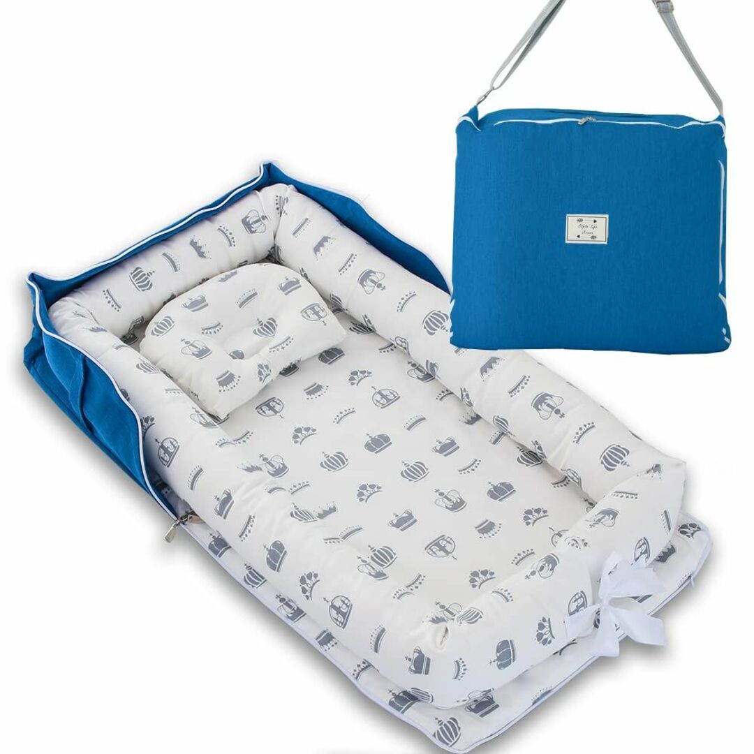 ベビーベッド 折り畳み 枕付き ベッドインベッド 携帯型 添い寝 洗濯可能