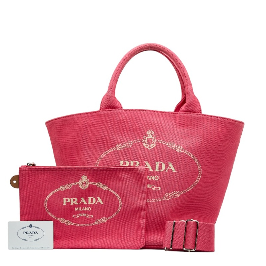 プラダ カナパ バケツ型 トート シルバー金具 ハンドバッグ ショルダーバッグ 2WAY 1BG186 キャンバス レディース PRADA 【1-0120059】