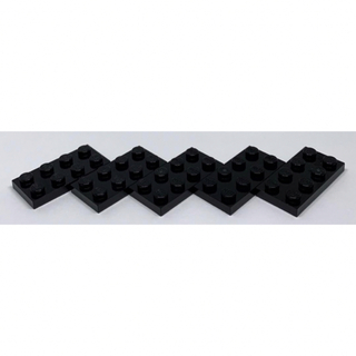 LEGO パーツ　プレート　2×4 黒　5個(知育玩具)