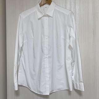 【値下げ】白　ワイシャツ　レギュラーカラー　長袖(シャツ/ブラウス(長袖/七分))