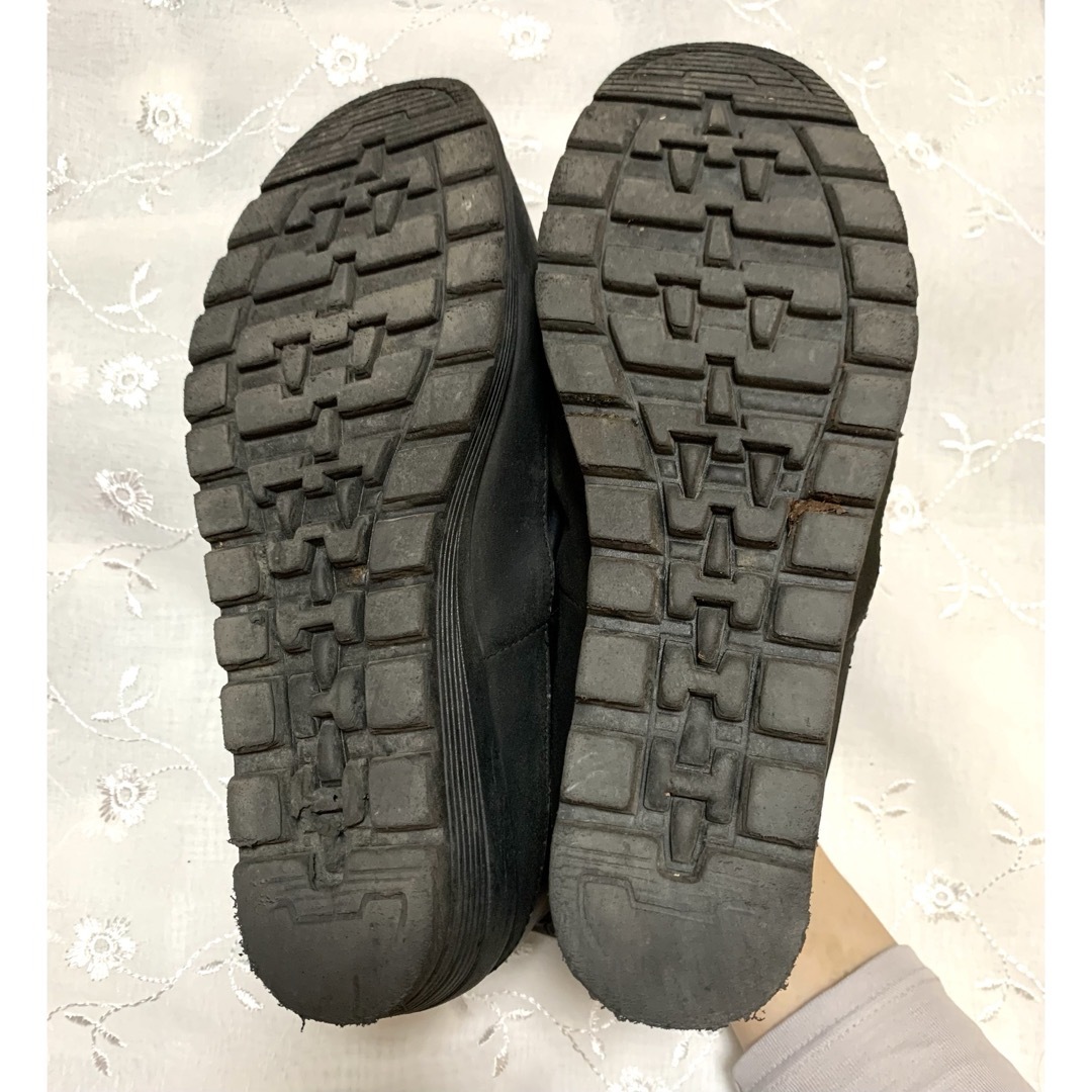 FREUDE ハイカット革ブーツ ベルト アンティークゴールド クッションヒール レディースの靴/シューズ(ブーツ)の商品写真