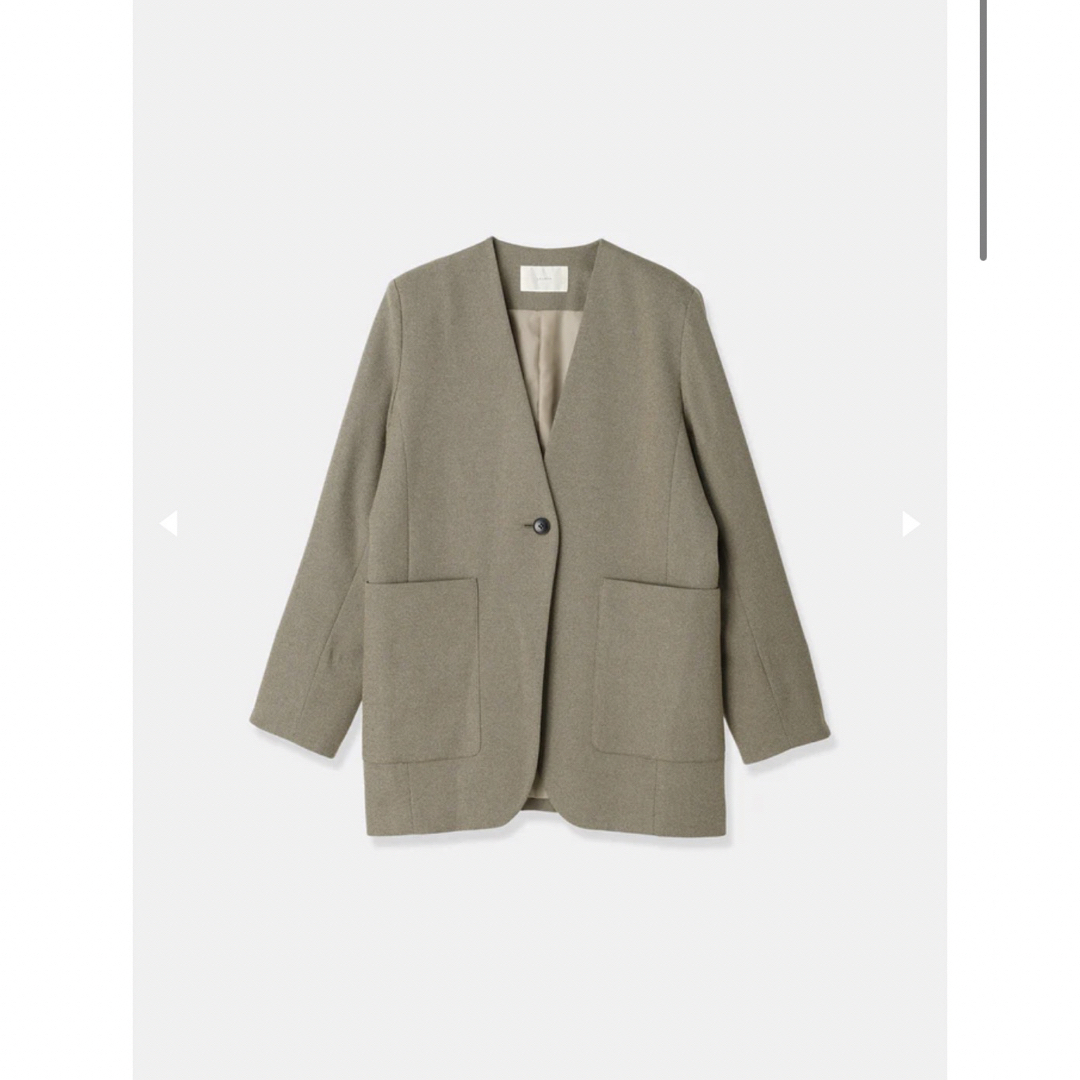 louren twill no collar jacket-