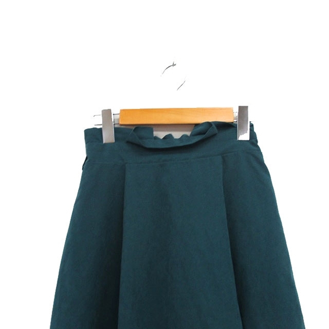 OLIVEdesOLIVE(オリーブデオリーブ)のオリーブデオリーブ フレア スカート ロング リボン シンプル F グリーン 緑 レディースのスカート(ロングスカート)の商品写真