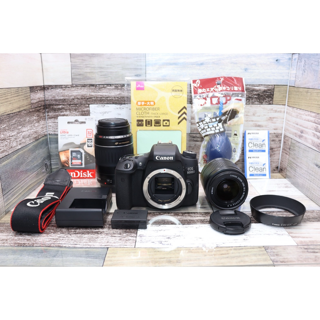 Canon - ⭐️レンズ2本⭐️Wi-Fi転送・自撮り◎⭐️キャノン EOS 8000D
