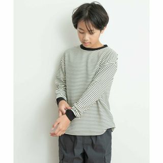 アーバンリサーチドアーズ(URBAN RESEARCH DOORS)の【OFF×BLK】『WEB/一部店舗限定サイズ』起毛ボーダープルオーバー(KIDS)(その他)