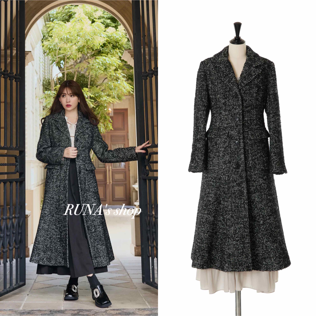 Her lip to(ハーリップトゥ)のHerlipto ★ Herringbone Coat レディースのジャケット/アウター(ロングコート)の商品写真