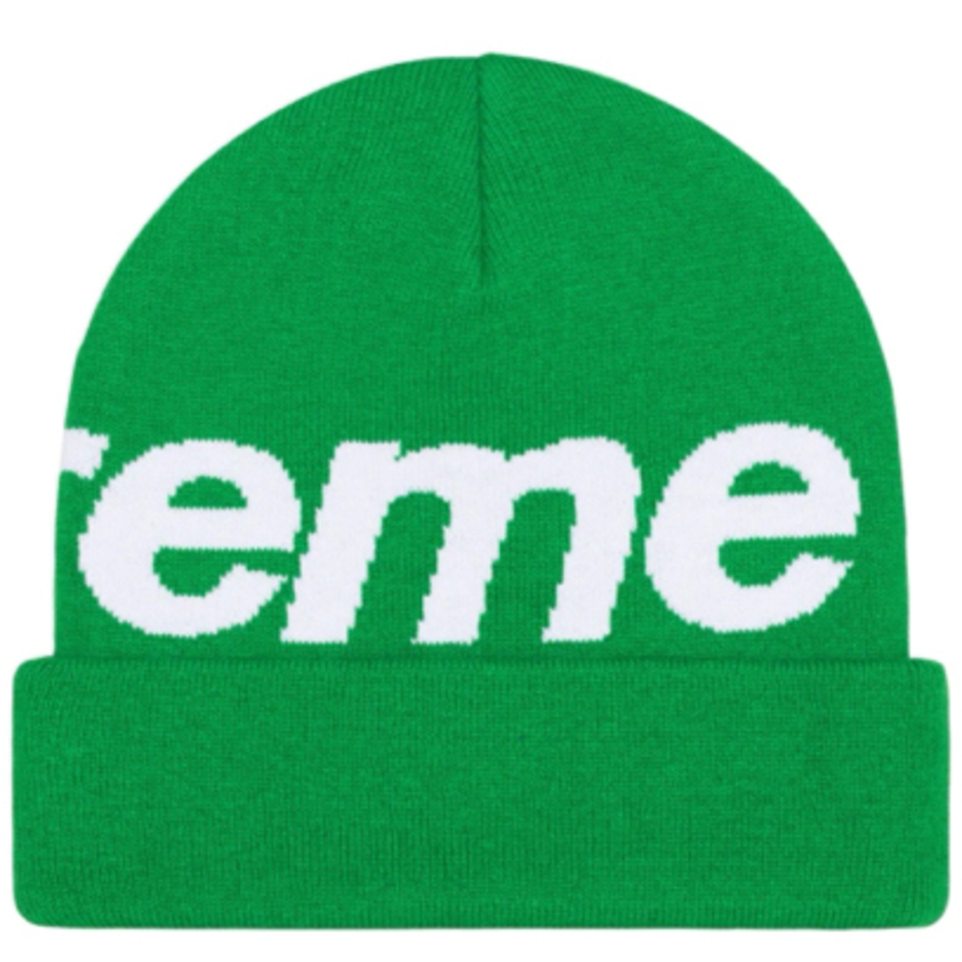 Supreme(シュプリーム)のsupreme big logo beanie green メンズの帽子(ニット帽/ビーニー)の商品写真