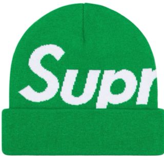 シュプリーム(Supreme)のsupreme big logo beanie green(ニット帽/ビーニー)