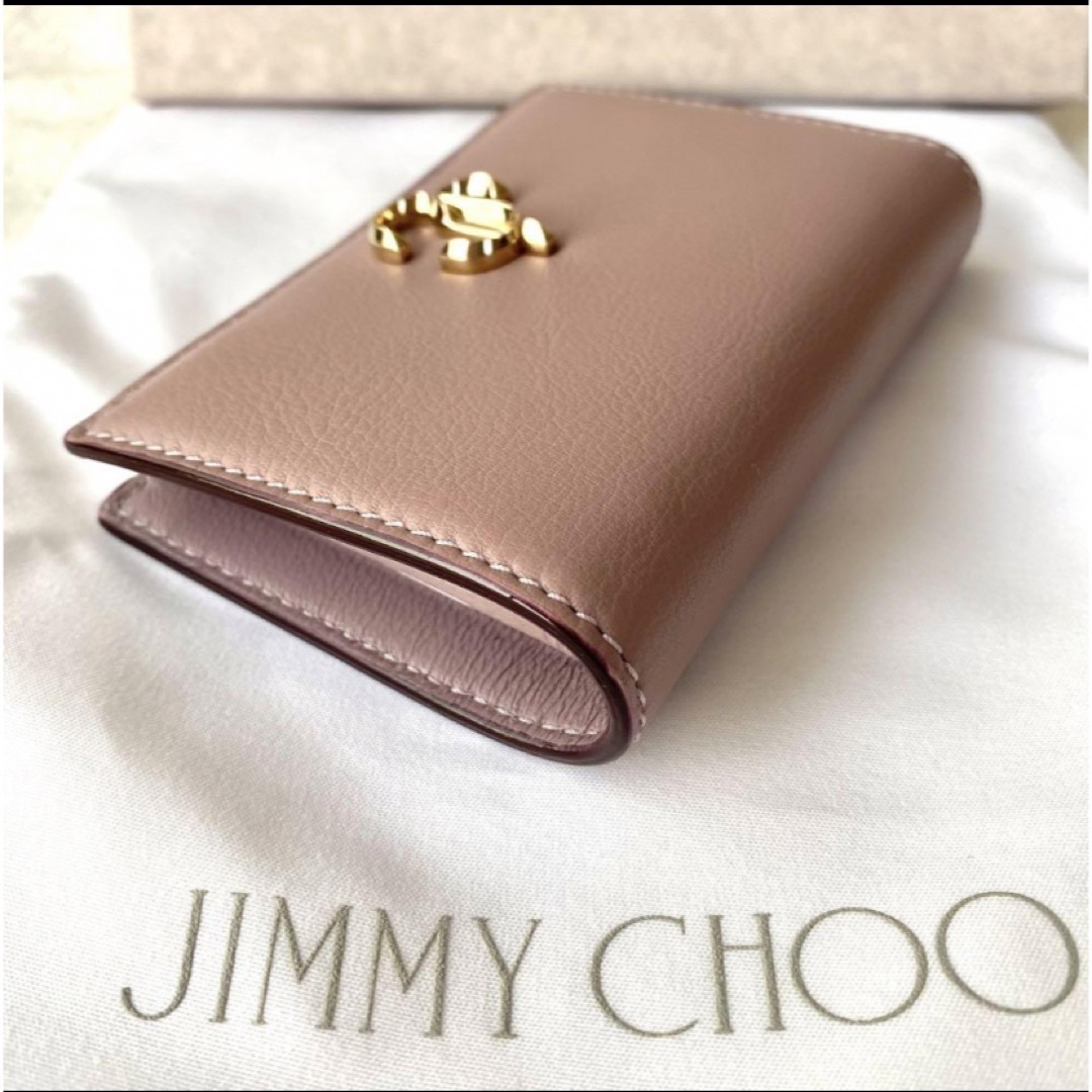 JIMMY CHOO(ジミーチュウ)の【新品】JIMMY CHOO ジミーチュウ ロゴ 二つ折り財布 コインケース レディースのファッション小物(財布)の商品写真