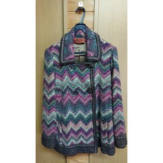 MISSONI - MISSONI ミッソーニ ニットコート ブラック アルパカ混の