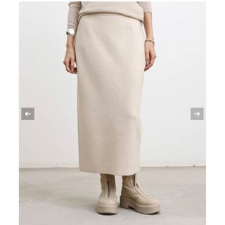 アパルトモンドゥーズィエムクラス(L'Appartement DEUXIEME CLASSE)のmamamaさまご専用　今季完売品　Knit Skirt  ホワイト(ロングスカート)