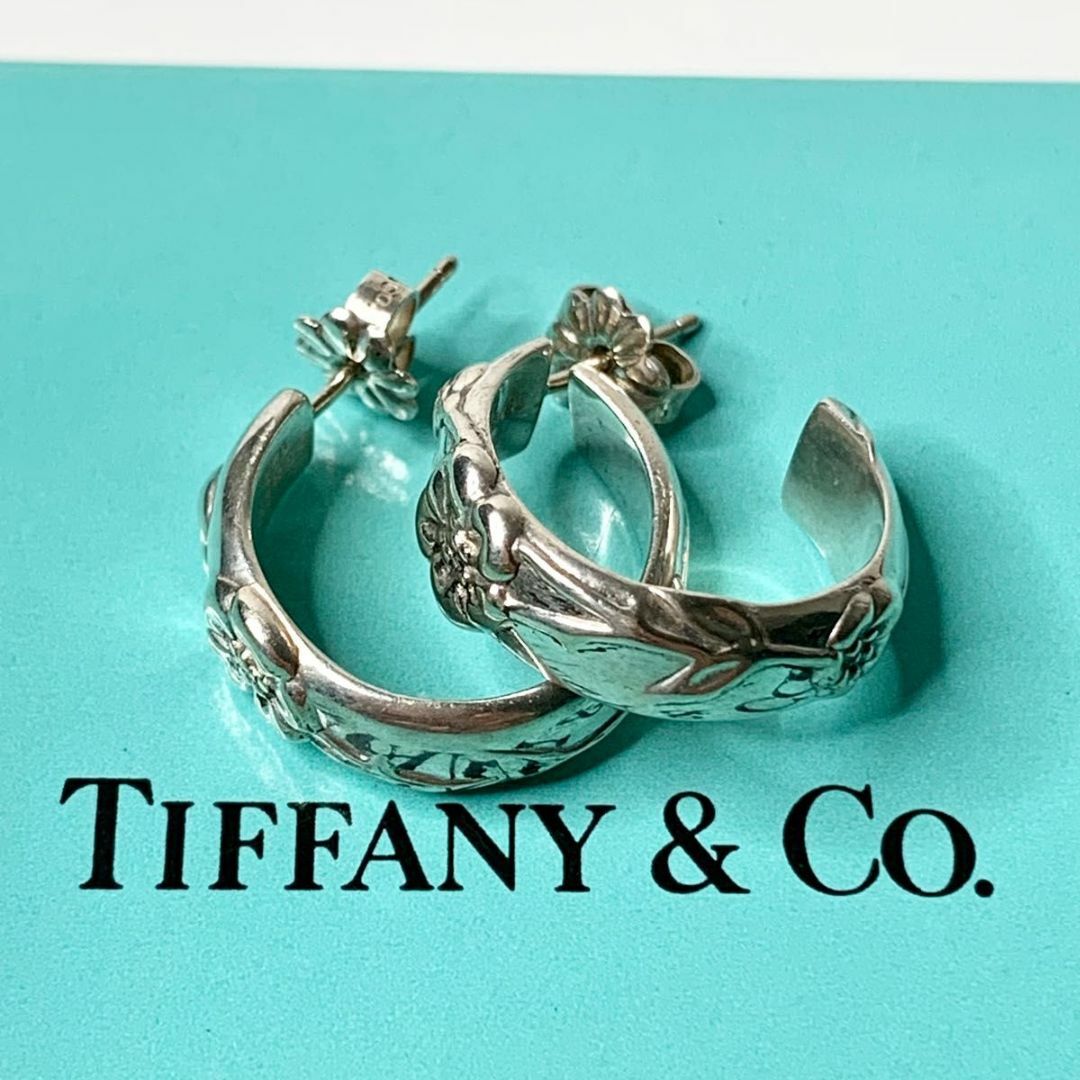 買付期間 希少 TIFFANYu0026Co. ティファニー フラワー フープ ピアス