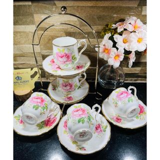 ロイヤルアルバート(ROYAL ALBERT)の【ロイヤルアルバート】アメリカンビューティー　デミタス 5客セット(食器)