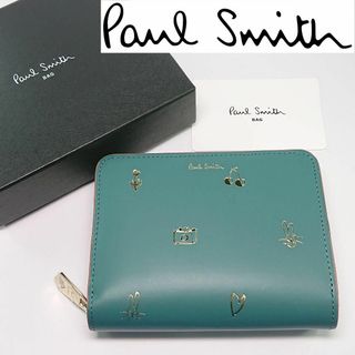 ポールスミス(Paul Smith)の【新品未使用】ポールスミス 二つ折り財布412ドゥードゥル Nグリーン(財布)