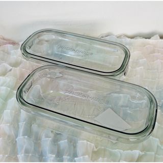 パイレックス(Pyrex)の専用iwaki耐熱ガラス保存容器　クールグレー500ml×2(容器)